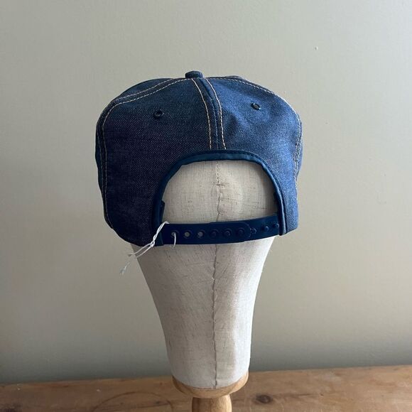 John Deere Trucker Hat Vintage Louisville Denim Adjustable Snapback Cap Patch - Picture 4 of 12